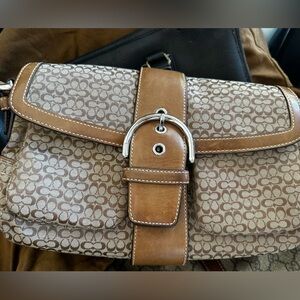 Coach shoulder bag canvas C’s
